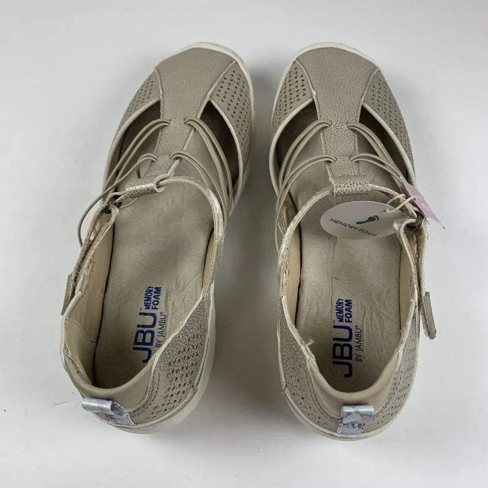 JBU by Jambu Fig B1FIG68 Casual Perforated Shoes Women's Sz 7.5W Champagne S0135